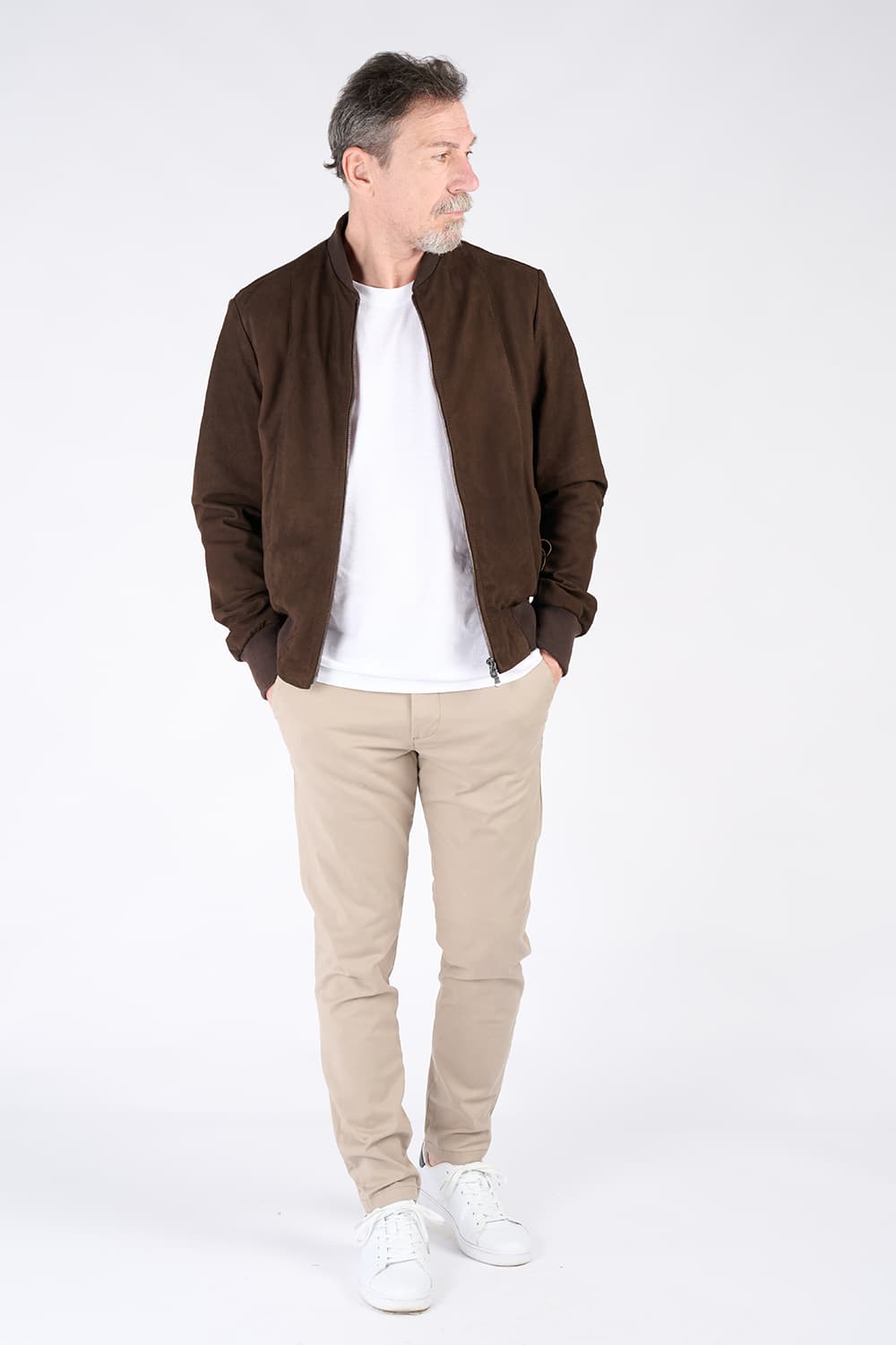 Enrico Camoscio man jacket 100% genuine leather Made in Italy - Barone Firenze