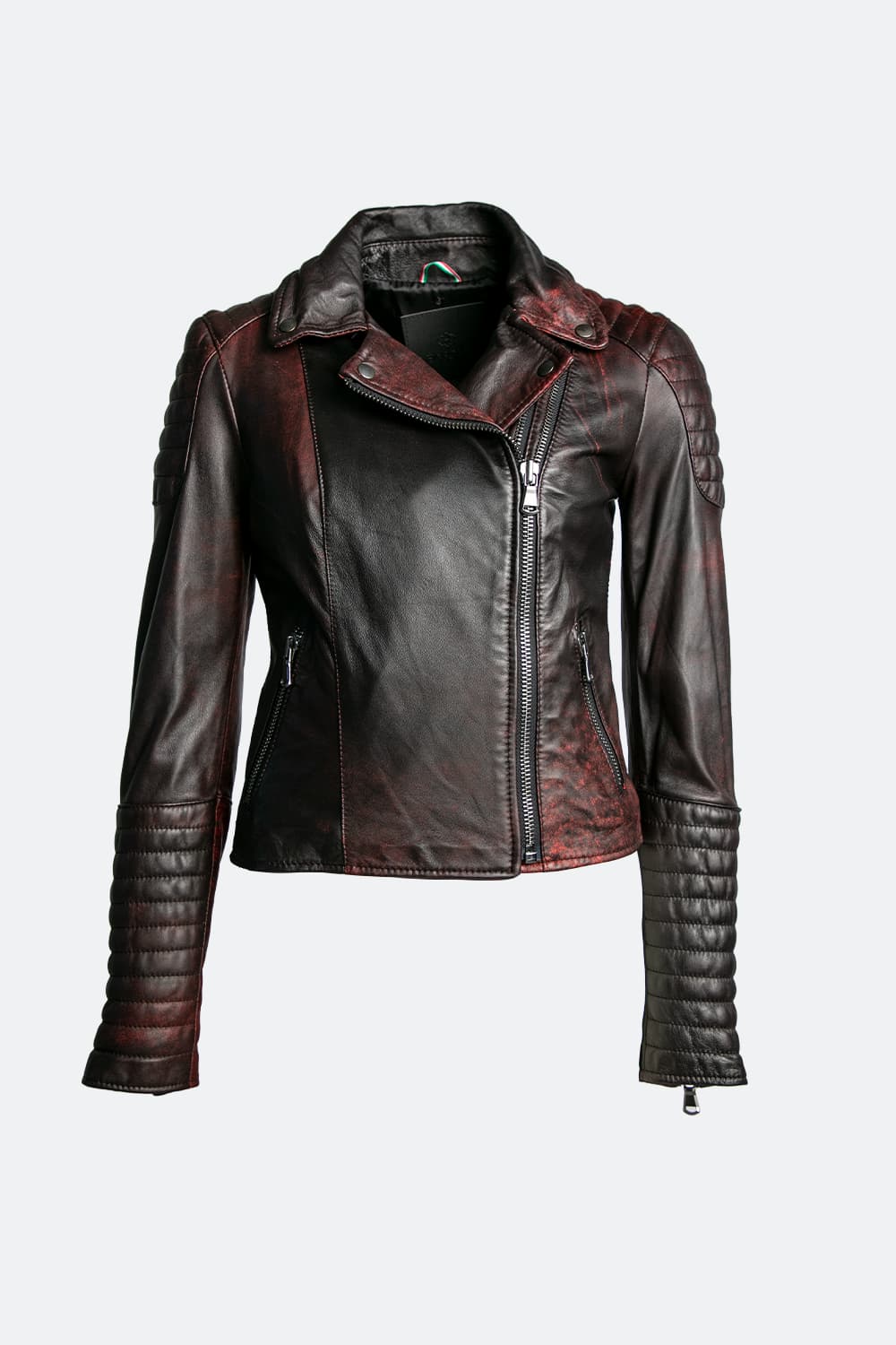 Gaia Bike Flame women's jacket 100% genuine leather Made in Italy - Barone Firenze