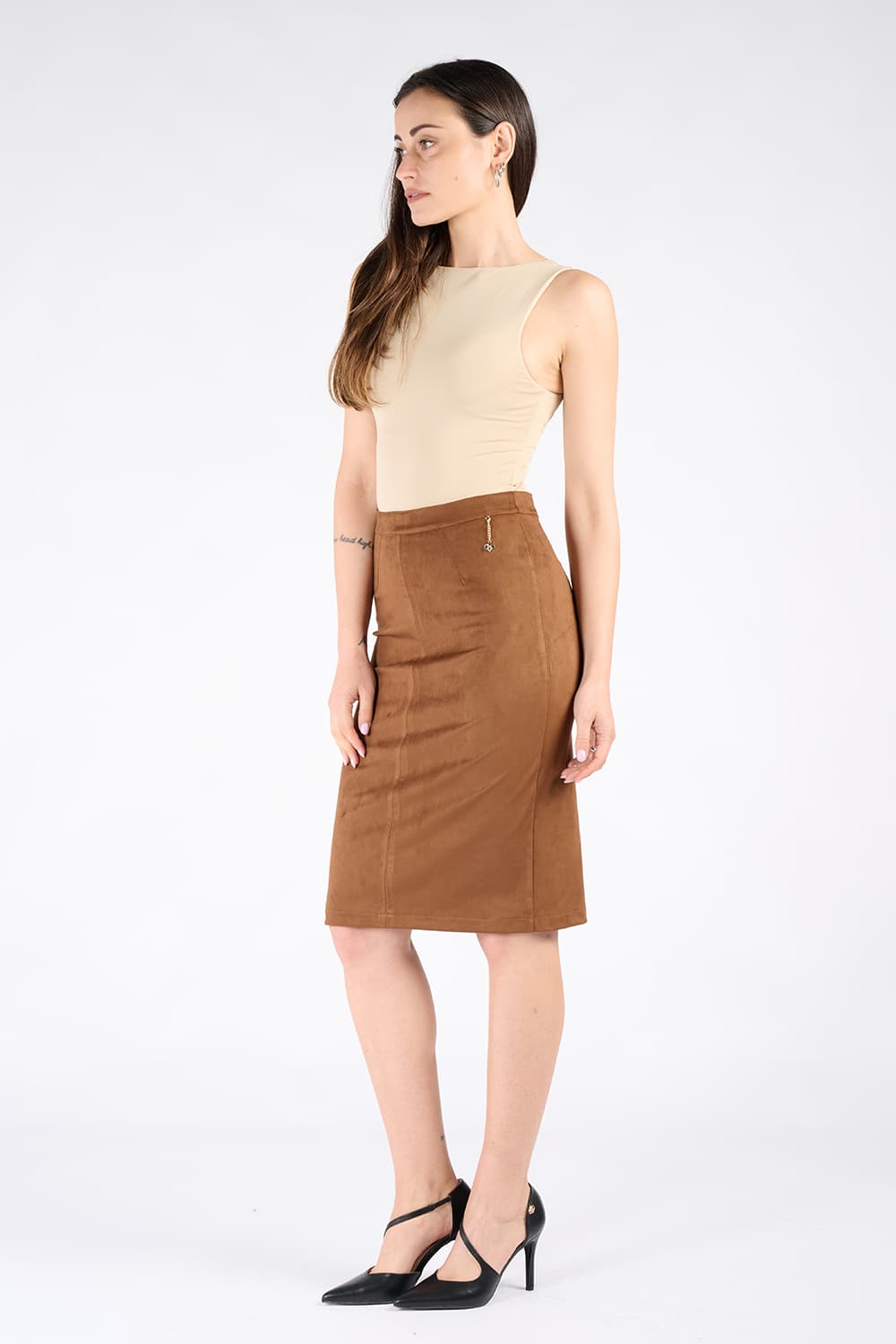 Alcantara Skirt 100% Made in Italy - Barone Firenze