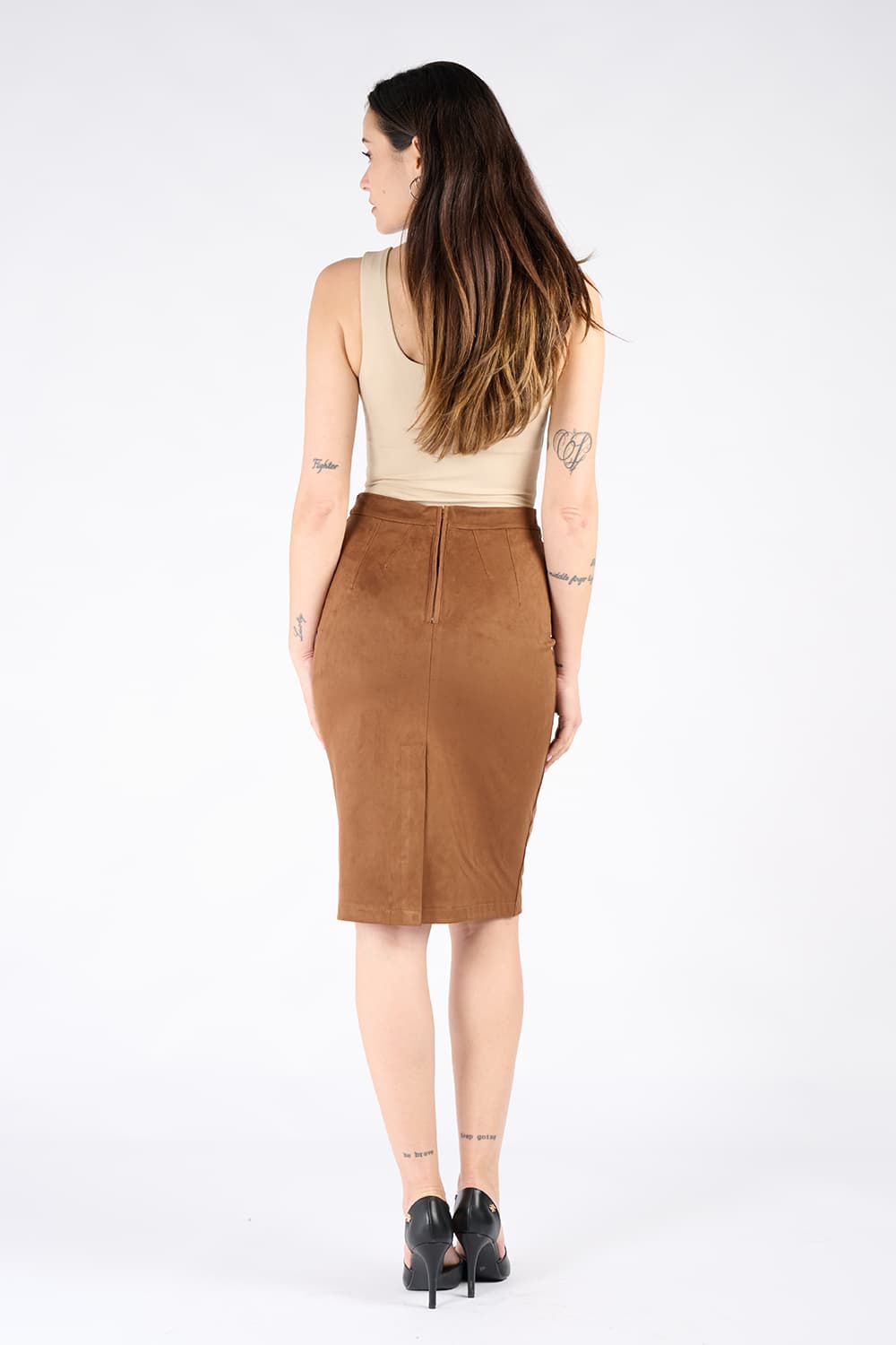 Alcantara Skirt 100% Made in Italy - Barone Firenze