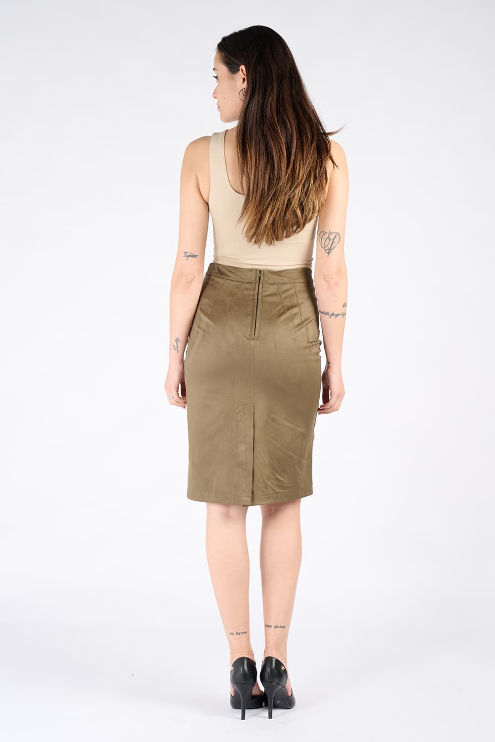 Alcantara Skirt 100% Made in Italy - Barone Firenze