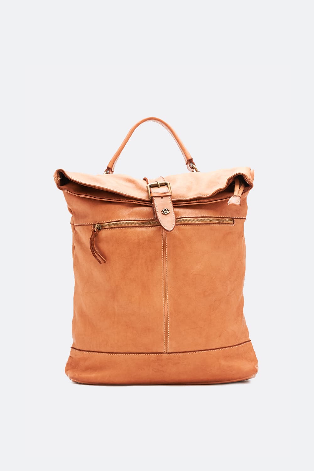 Grosseto Gold backpack 100% genuine leather Made in Italy - Barone Firenze