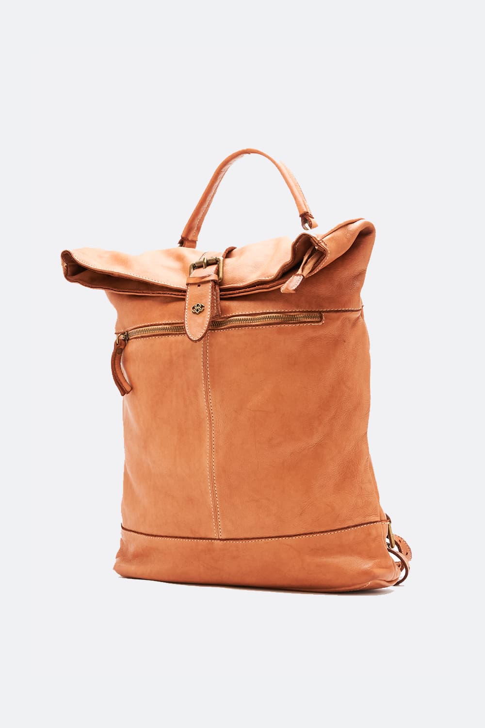 Grosseto Gold backpack 100% genuine leather Made in Italy - Barone Firenze