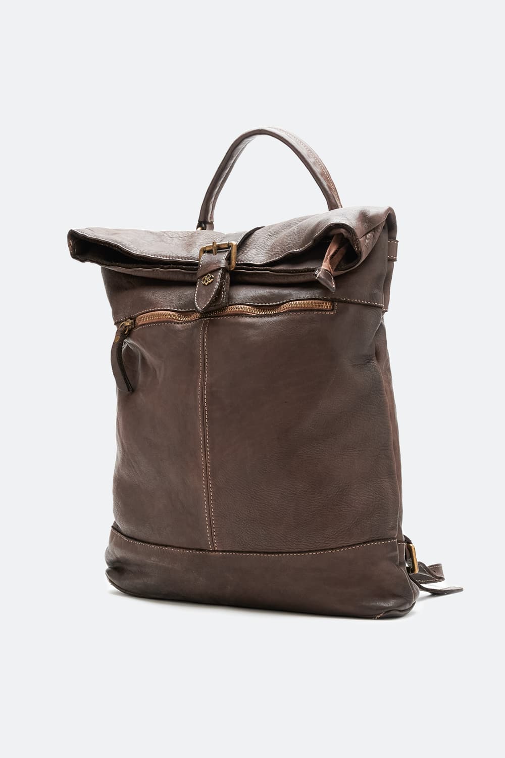 Grosseto Gold backpack 100% genuine leather Made in Italy - Barone Firenze
