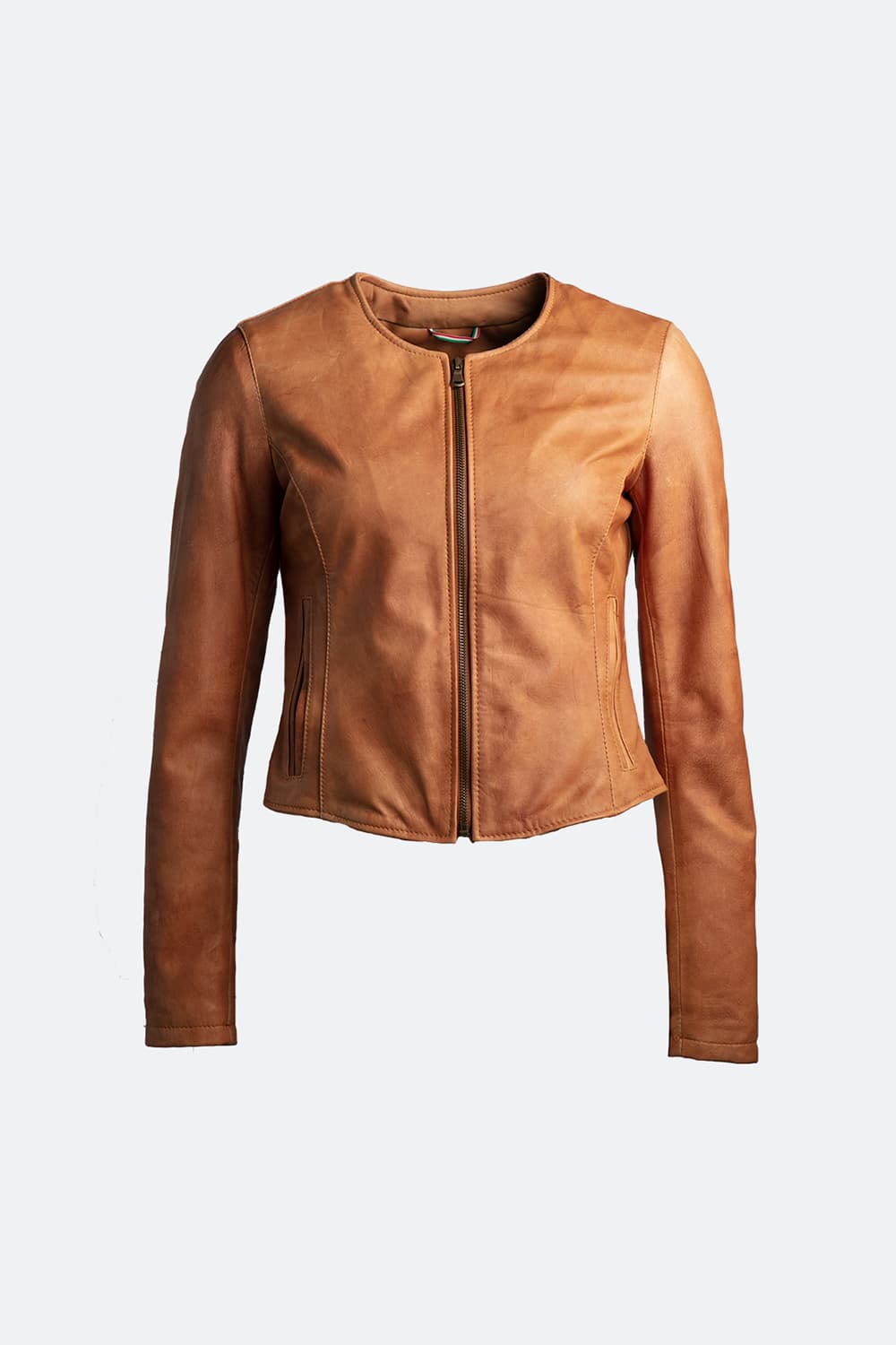 Irene Corto Gold Vintage women's jacket 100% genuine leather Made in Italy - Barone Firenze