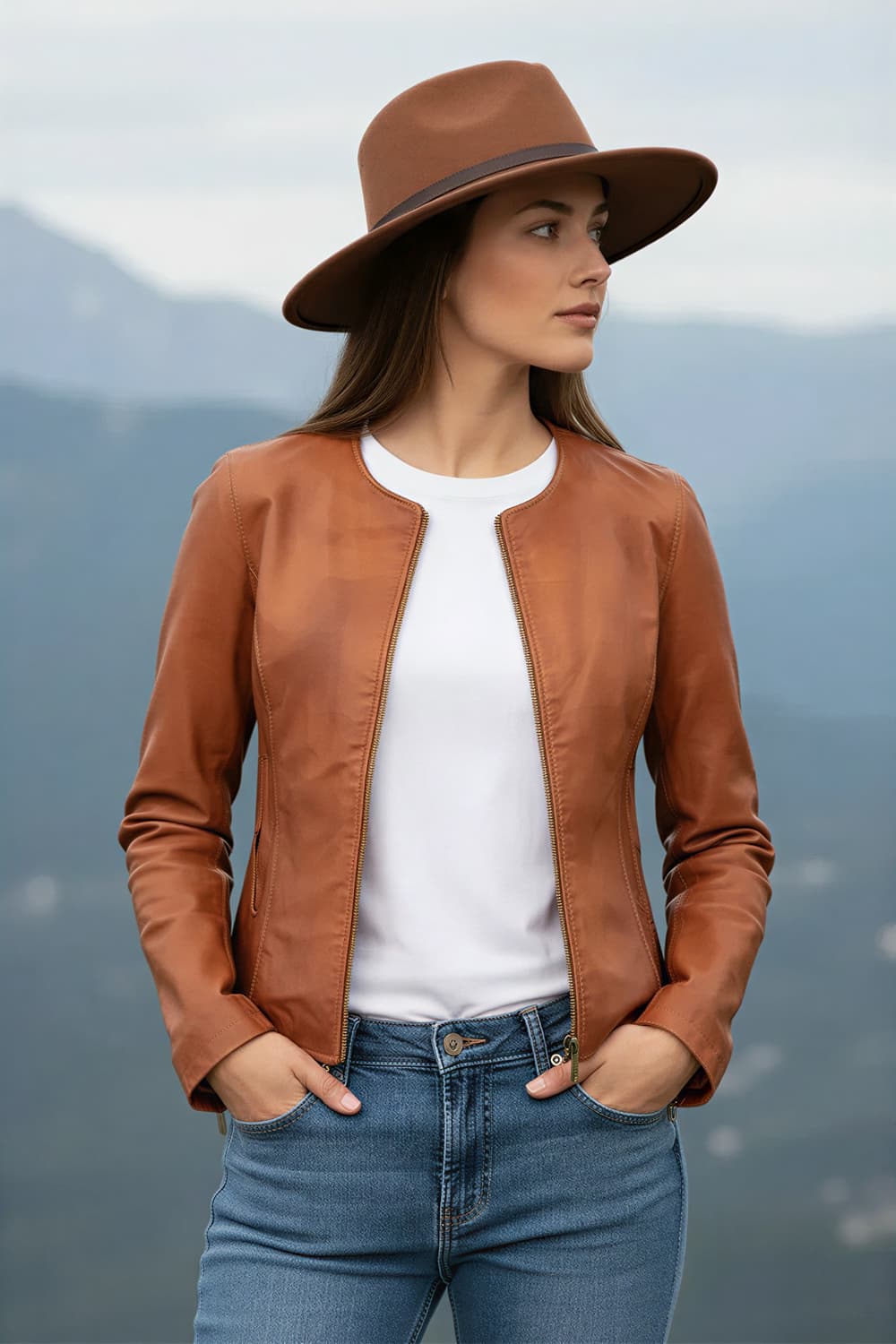Irene Gold Vintage women's jacket 100% genuine leather Made in Italy - Barone Firenze