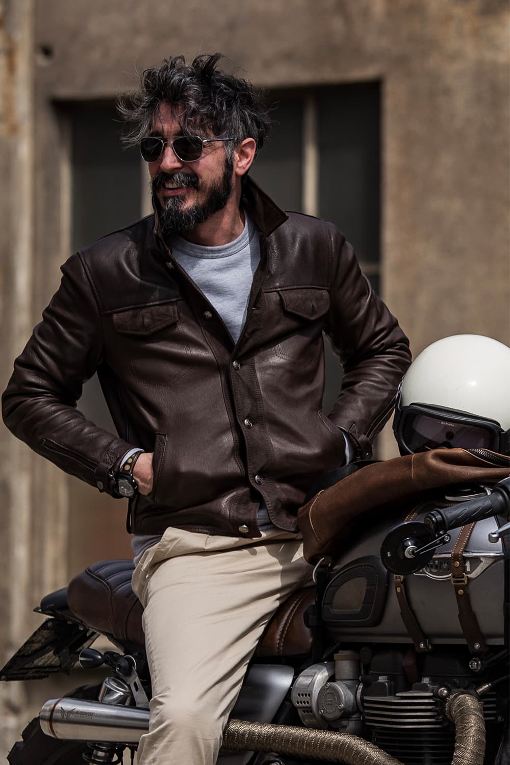 Leo Vegetable jacket man 100% genuine leather Made in Italy - Barone Firenze