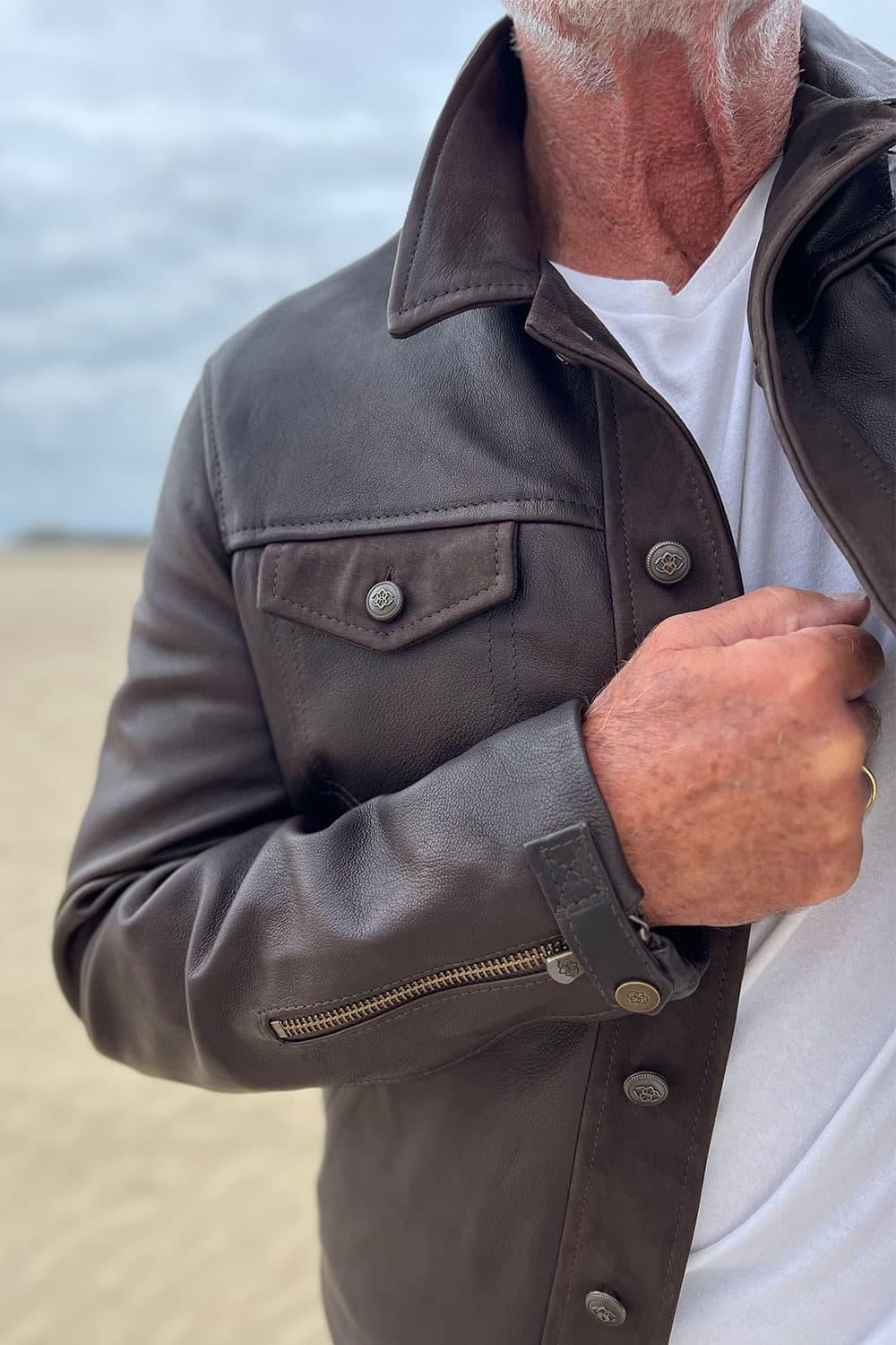 Leo Vegetable jacket man 100% genuine leather Made in Italy - Barone Firenze