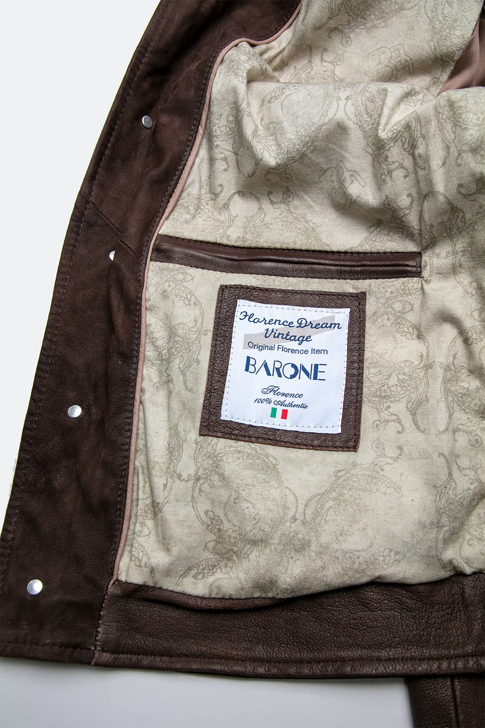 Leo Vegetable jacket man 100% genuine leather Made in Italy - Barone Firenze