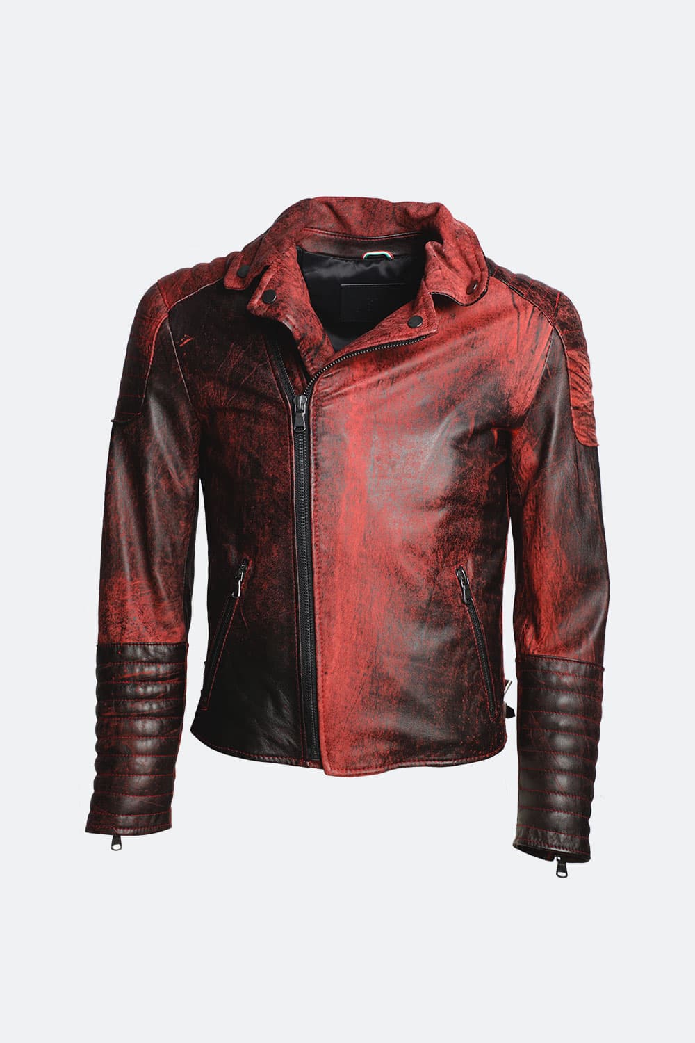Chiodo Matteo Bike Nuvolato women's jacket 100% genuine leather Made in Italy- Barone Firenze