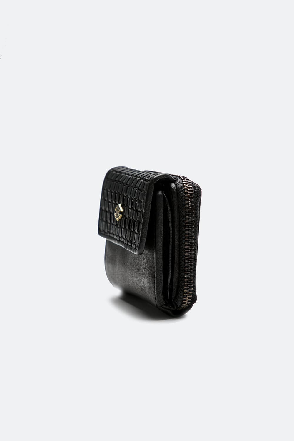 Intreccio Button and Smooth Wallet - Barone Firenze