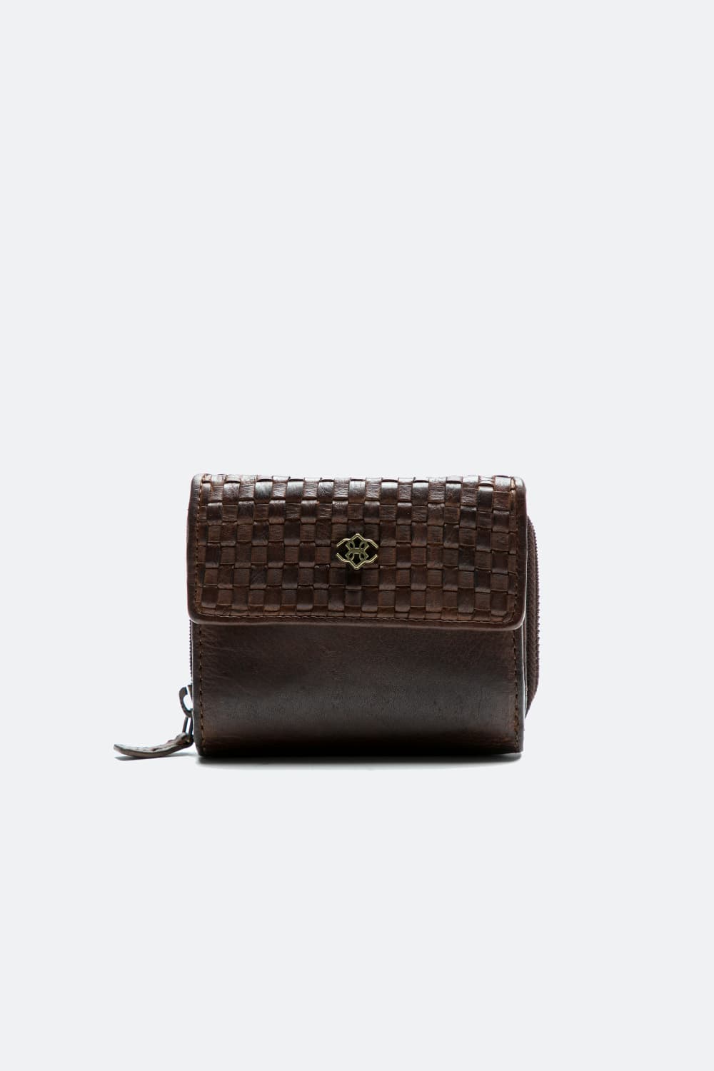 Intreccio Button and Smooth Wallet - Barone Firenze