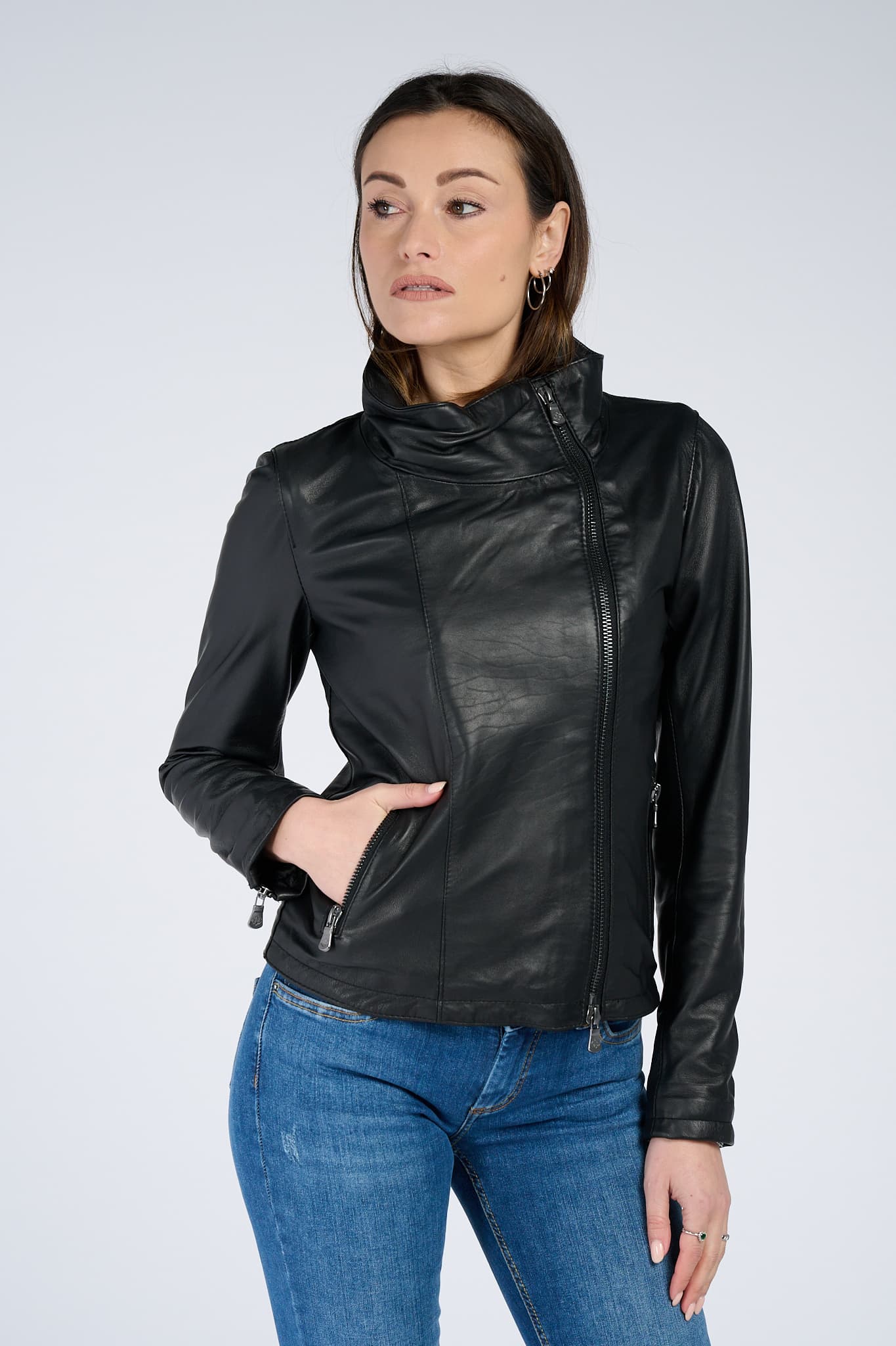 Sally Bis women's jacket 100% genuine leather Made in Italy - Barone Firenze