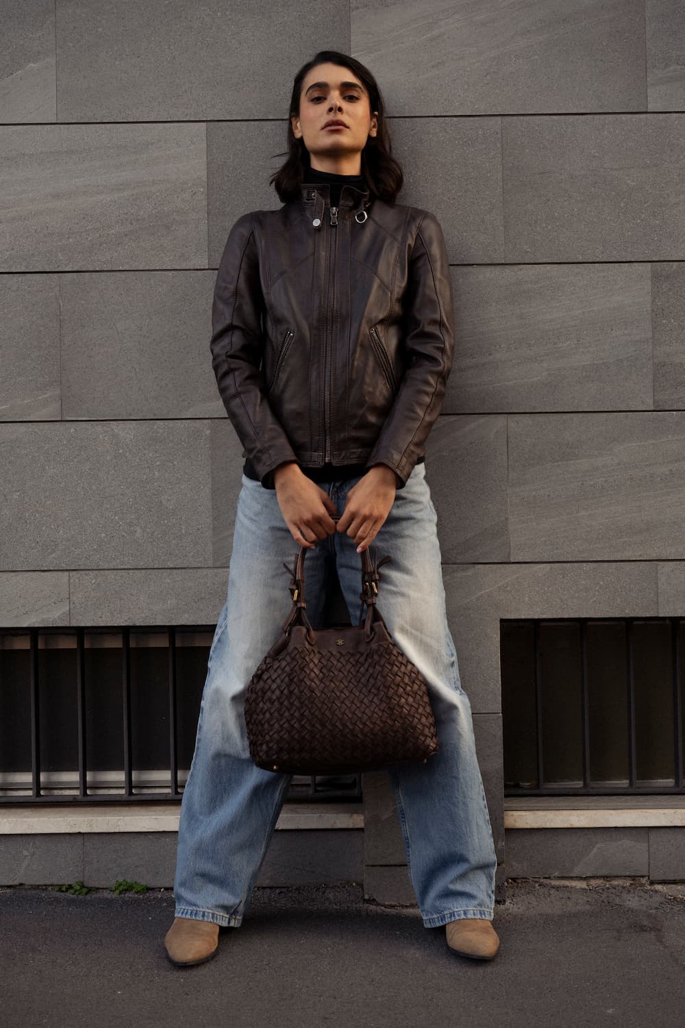 Sofia woman jacket 100% genuine leather Made in Italy - Barone Firenze