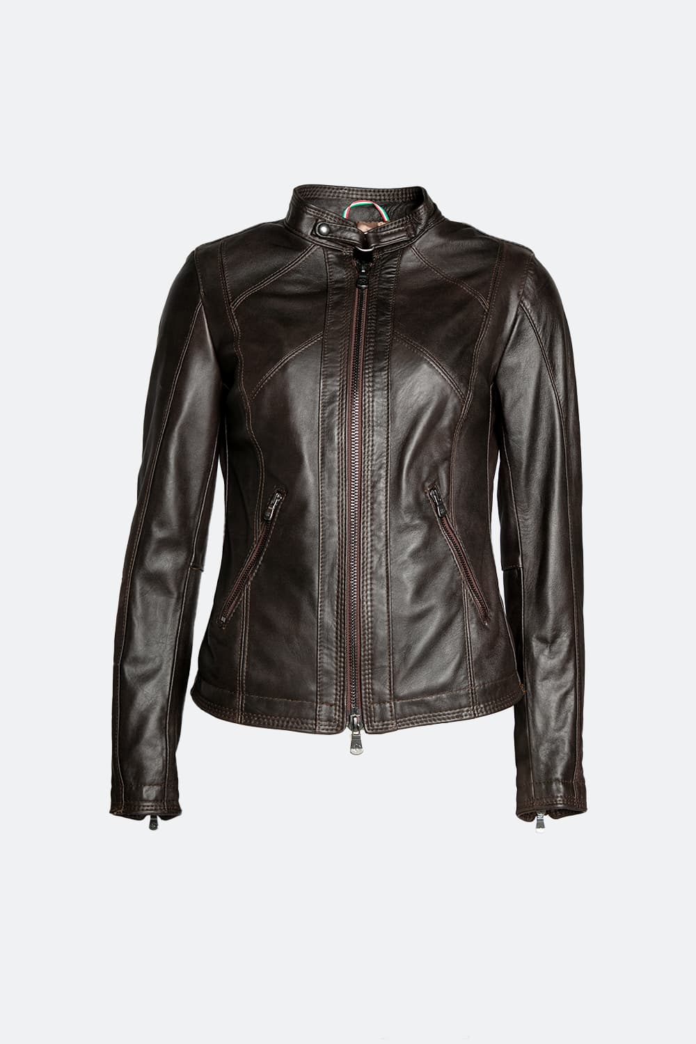 Sofia woman jacket 100% genuine leather Made in Italy - Barone Firenze