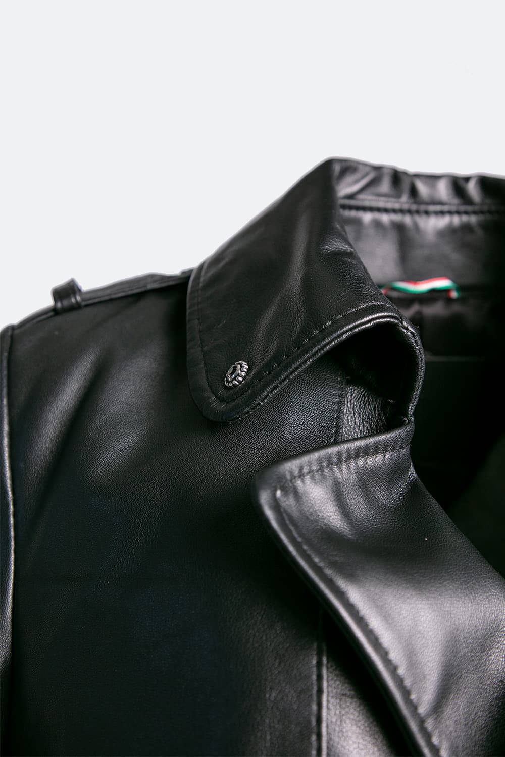 Women's Short Trench coat 100% genuine leather Made in Italy - Barone Firenze