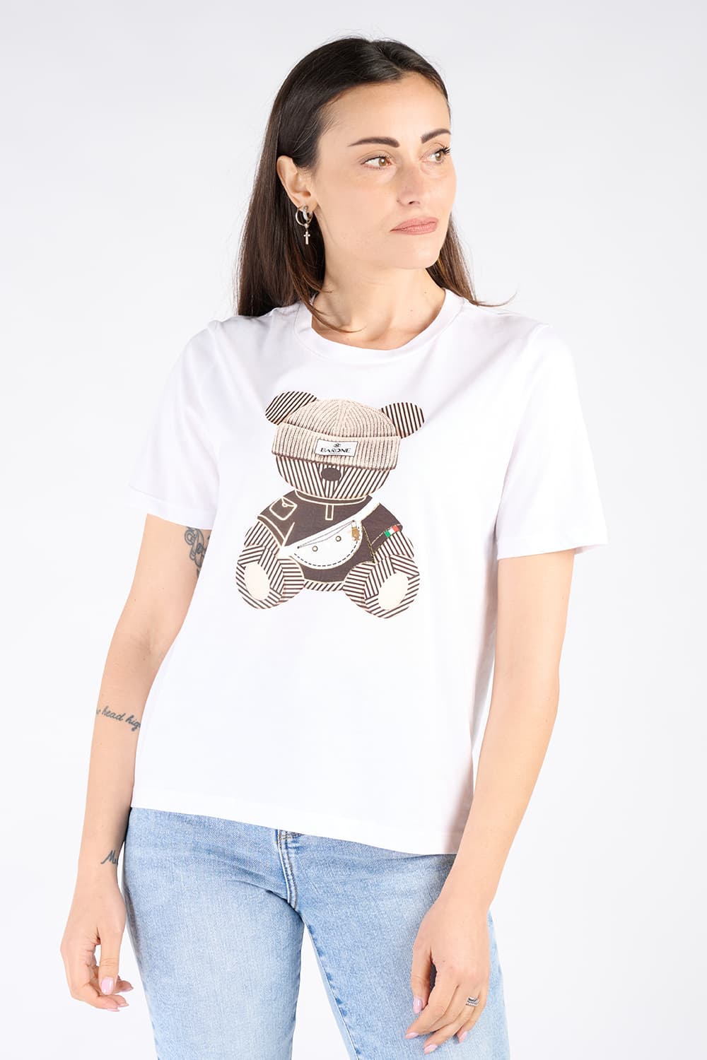 T-shirt Bear Woman 100% made in Italy - Barone Firenze