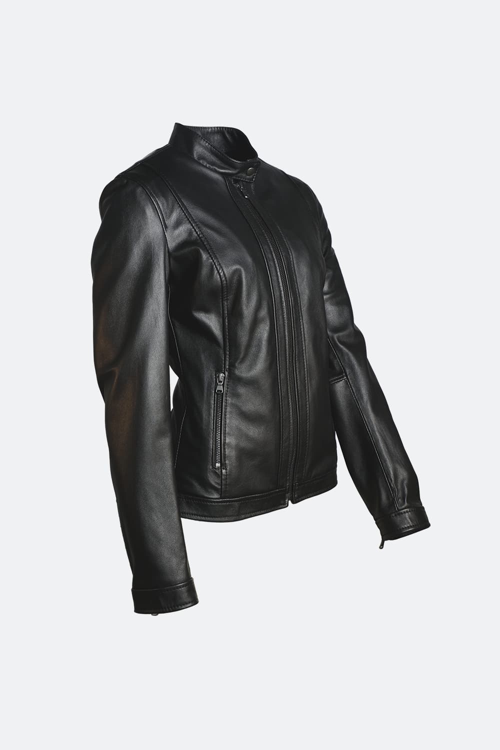 Purple women's jacket 100% genuine leather Made in Italy - Baron Florence