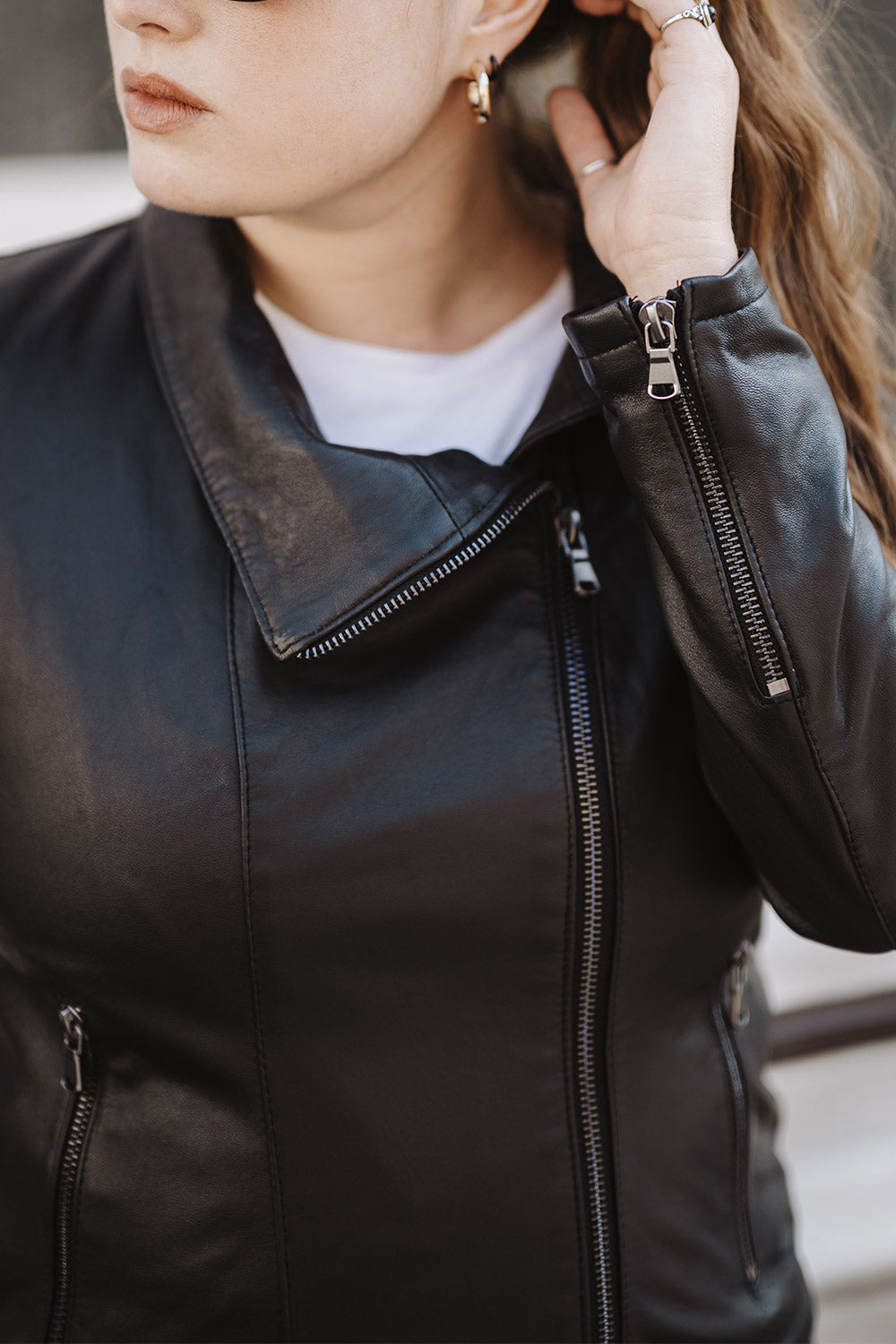 Sally Plus women's jacket 100% genuine leather Made in Italy - Barone Firenze