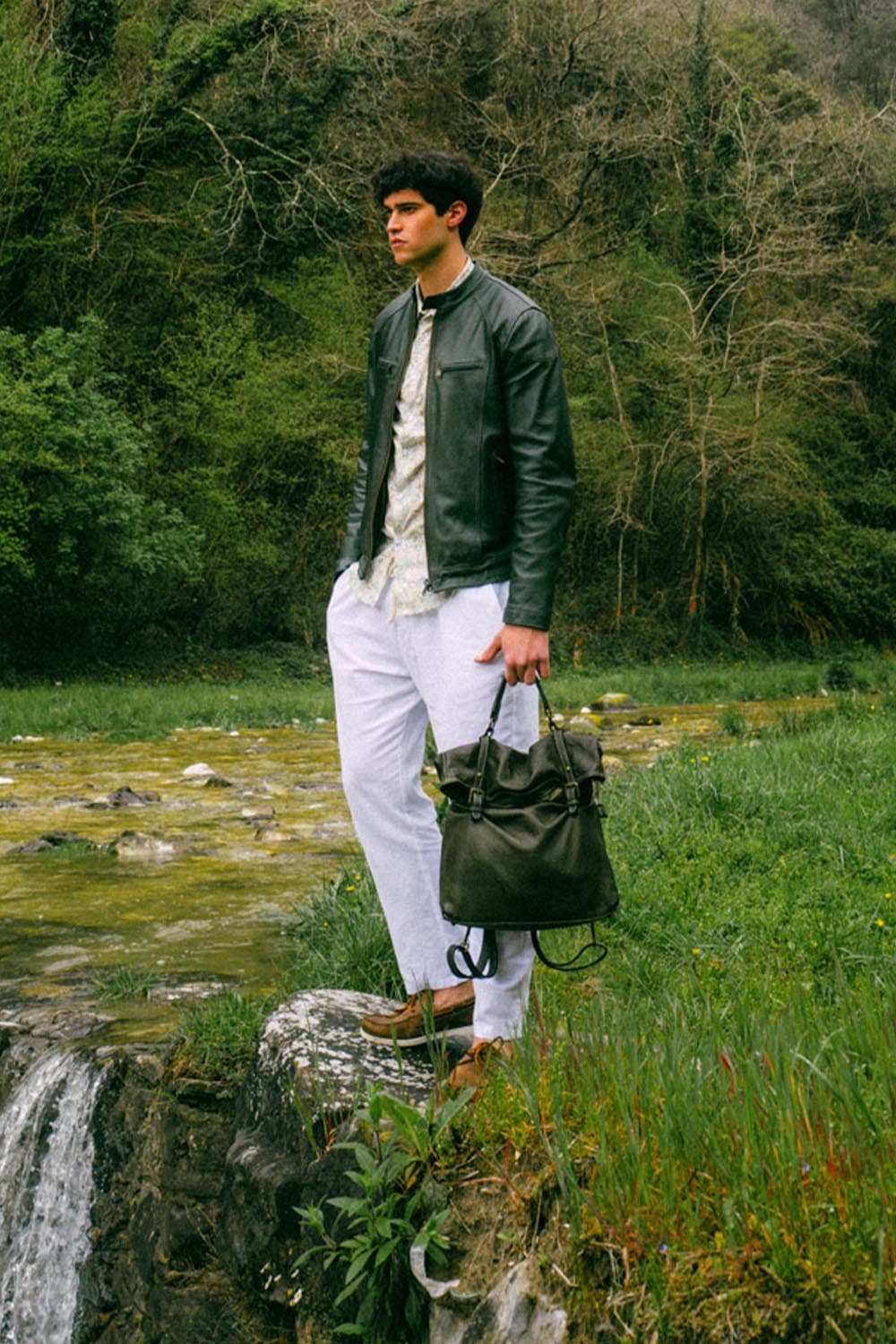 Backpack Brn-050 100% genuine leather Made in Italy - Barone Firenze