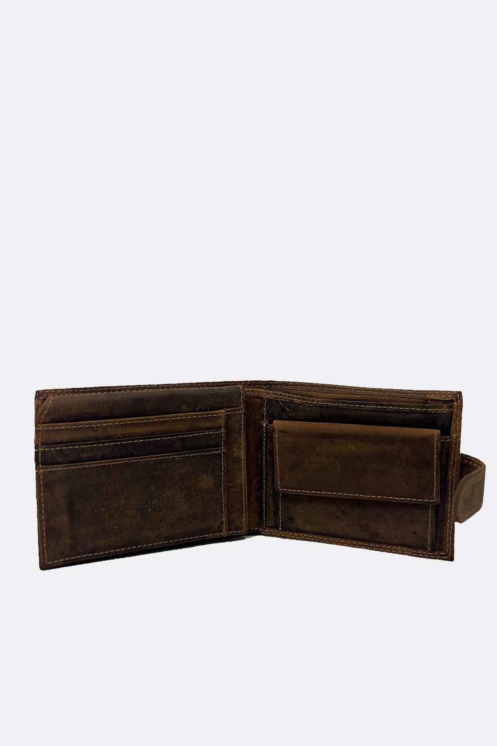 Oiled Wallet with Button - Baron Florence