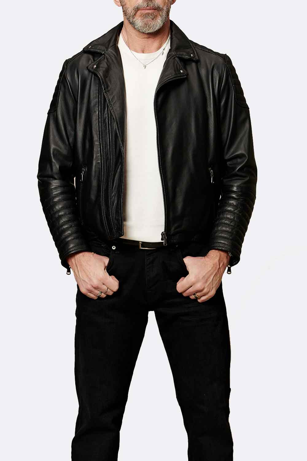 Chiodo Matteo Bike women's jacket 100% genuine leather Made in Italy- Barone Firenze
