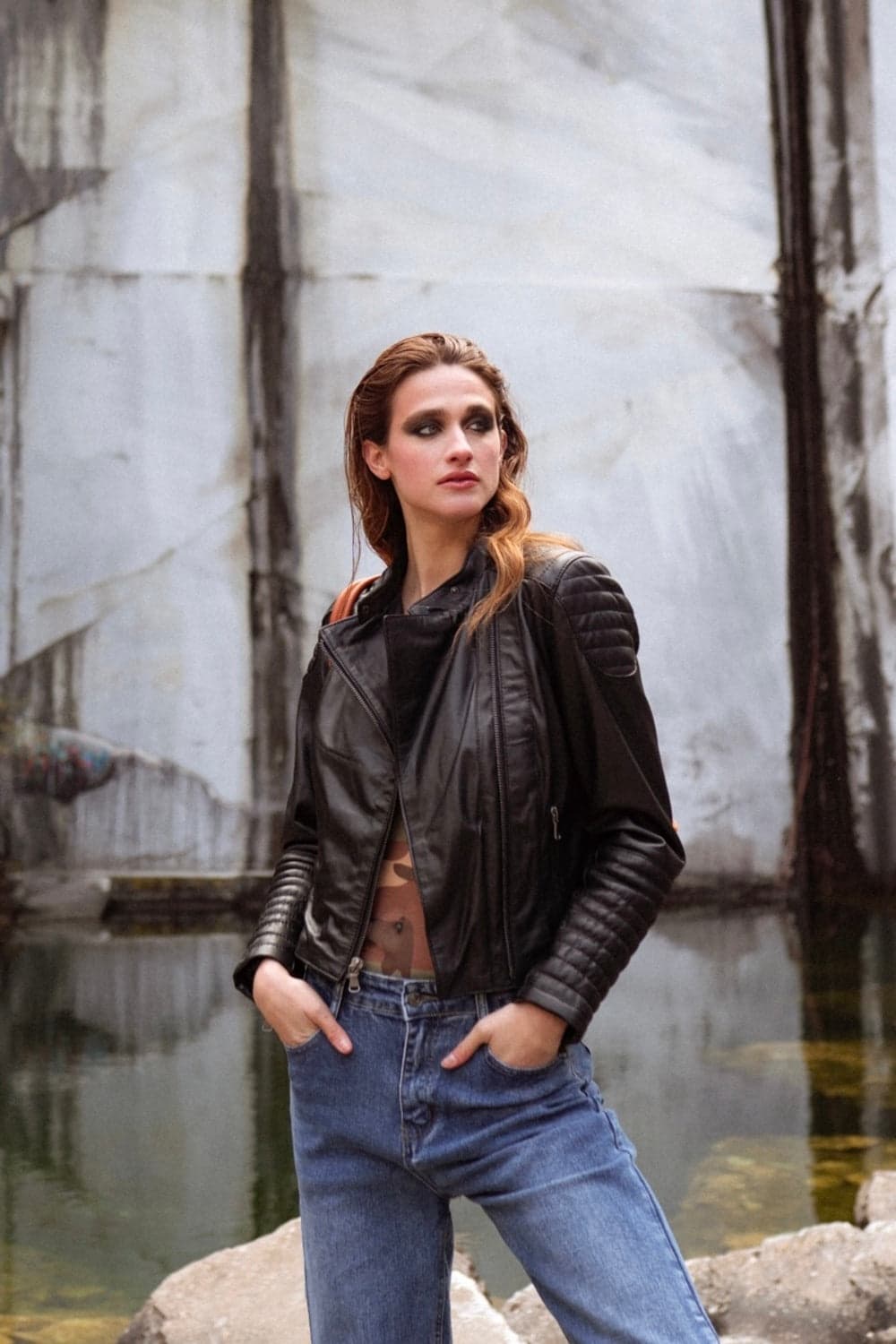 Faby Bike Corto women's jacket 100% genuine leather Made in Italy - Barone Firenze