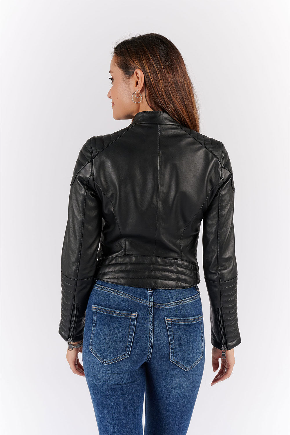 Faby Bike Corto women's jacket 100% genuine leather Made in Italy - Barone Firenze