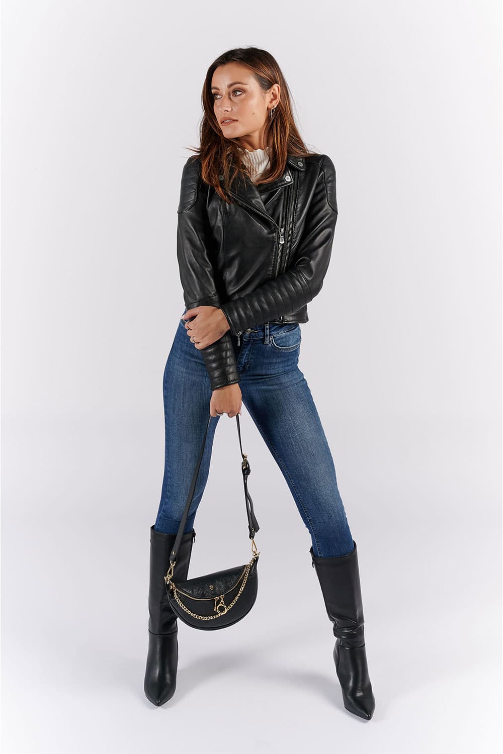 Bea women's pouch bag 100% genuine leather Made in Italy - Barone Firenze