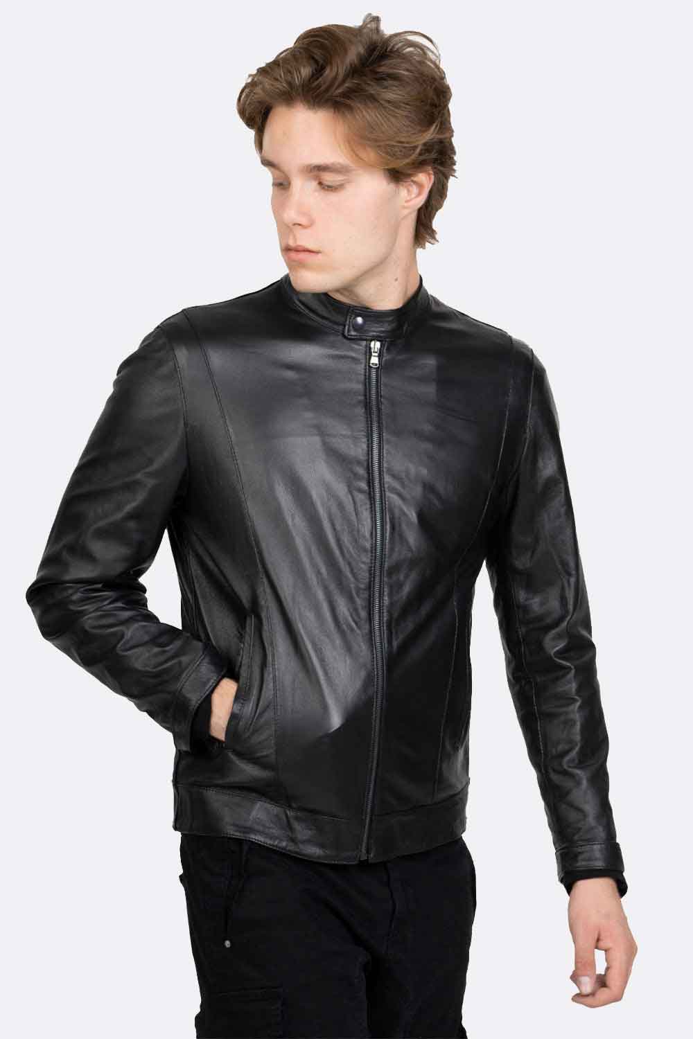 Nicco man jacket 100% genuine leather Made in Italy - Barone Firenze
