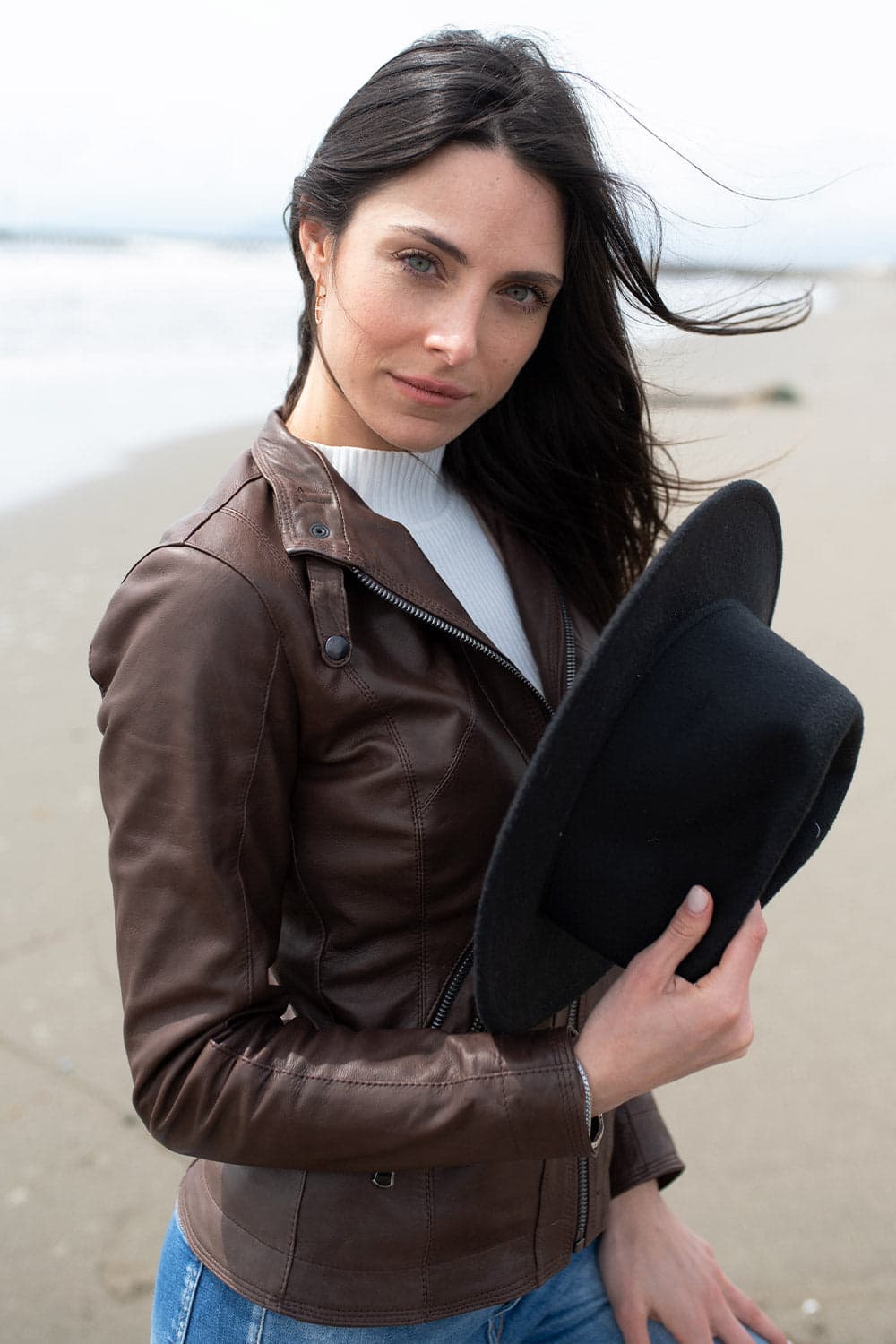 Sofia woman jacket 100% genuine leather Made in Italy - Barone Firenze