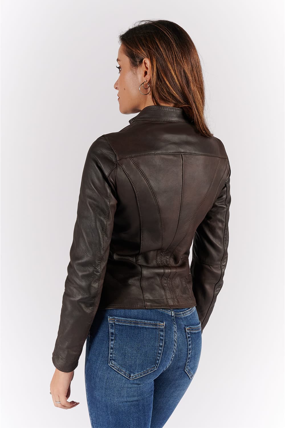 Sofia woman jacket 100% genuine leather Made in Italy - Barone Firenze