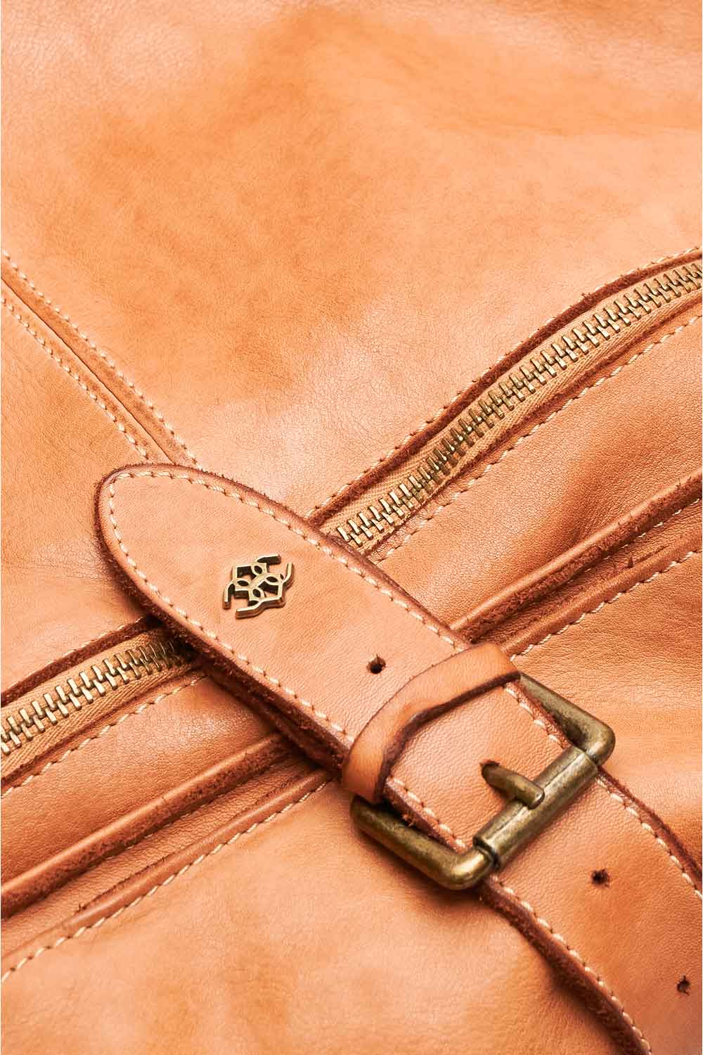 Grosseto Gold backpack 100% genuine leather Made in Italy - Barone Firenze